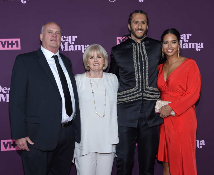 Los,Angeles,-,May,03:,Colin,Kaepernick,,Teresa,Kaepernick,,Rick