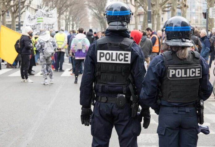 French,Police,In,Intervention,In,A,Demonstration,In,France,Against