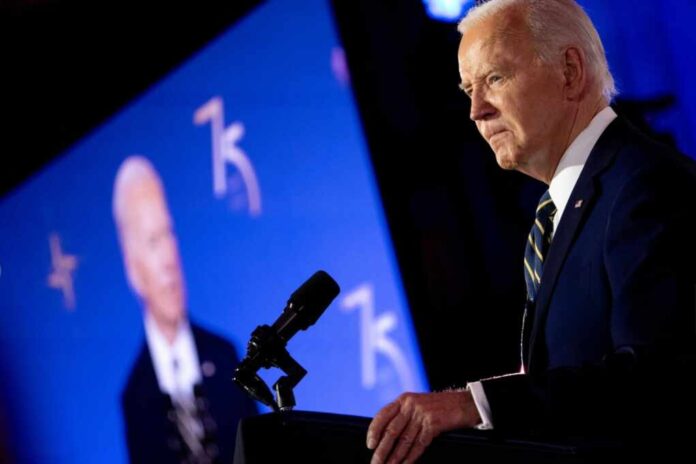 U.s.,President,Joe,Biden,Pauses,While,Speaking,During,A,Nato
