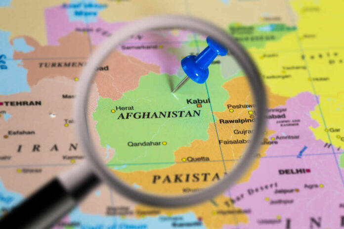 Map,Of,Afghanistan,With,A,Blue,Pushpin,Stuck