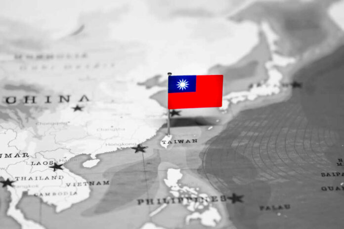 The,Flag,Of,Taiwan,In,The,World,Map