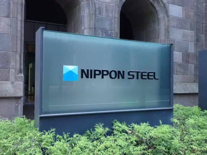 Chiyoda,Ward,tokyo,Japan-dec01,2024:the,Logo,Of,Nippon,Steel,Corporation,Is,Displayed
