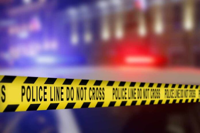 Yellow,Tape,Showing,Text,"police,Line,Do,Not,Cross",Restricting