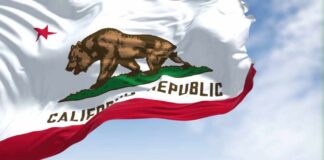Historic GOP Upset Looms in Deep-Blue California California state flag featuring a bear and a star