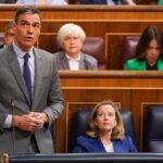 A politician delivering a speech in a government assembly with attentive audience members