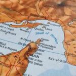 Detailed map showing the Strait of Hormuz and surrounding regions