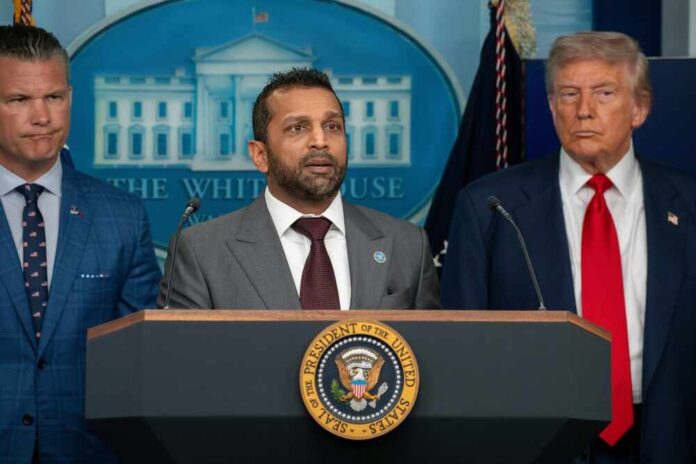 A press conference at the White House with officials speaking