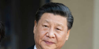 Shock Garden Tour: Xi Opens Zhongnanhai to Trump A serious-looking political leader in a formal suit outdoors