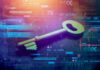 Shocking Q-Day Reality: Quiet Data Breach Ticking Time Bomb A metallic key on a digital background with binary code and abstract graphics