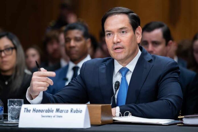 A public official speaking during a Senate hearing