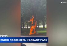 Chicago Shock: Cross Burns In Broad Daylight Burning cross spotted in Grant Park; CPD investigating: VIDEO