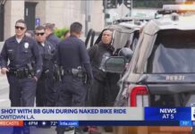 LA Meltdown: BB Shots At Naked Cyclists 2 people shot during naked bike ride through downtown Los Angeles