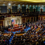 National Security Cliff — Congress Plays Chicken A large gathering of officials in a congressional chamber during a legislative session