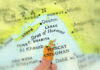 Map highlighting the Strait of Hormuz and surrounding regions