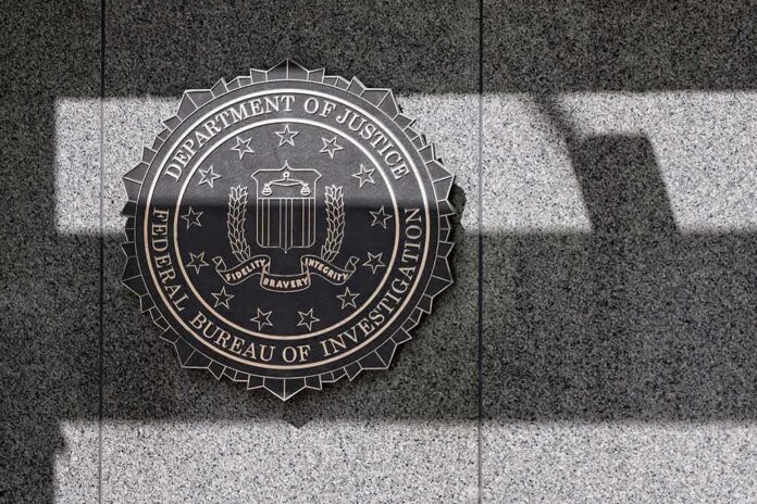 shutterstock_2391320719 FBI seal on a granite wall