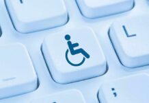 Shock DOJ Pivot Rattles Disability Rights Keyboard key with wheelchair accessibility icon