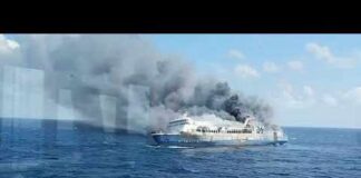 Raging Ferry Fire—Where Are The 41? At least five dead and 41 missing after an Indonesian ferry caught fire at sea