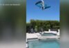 Oops—Amazon Drone Goes Full Cannonball Amazon drone delivery lands package in customer's pool