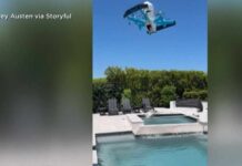 Oops—Amazon Drone Goes Full Cannonball Amazon drone delivery lands package in customer's pool