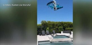 Amazon drone delivery lands package in customer's pool
