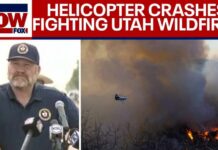 BREAKING: Helicopter crashes while battling wildfires in Utah