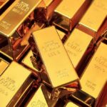 Sewer Dig Reveals $10M Mystery Gold bars stacked closely together