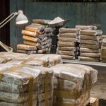 Europol-Backed Raids Cripple Sea Pipeline Stacks of wrapped packages on tables in a dim room