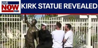 Charlie Kirk statue unveiled at Turning Point USA headquarters in Phoenix