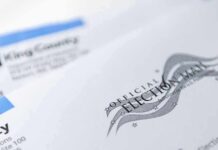 Official election mail envelopes with county label