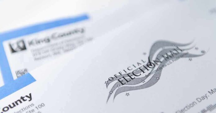 Official election mail envelopes with county label