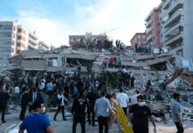 Caracas Blackout After TWIN Quakes Rescue workers and civilians on collapsed building after earthquake