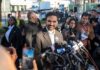 Conservative Ally Explodes: ‘Jew Hater’ Meeting? Zohran Mamdani speaks at a press conference; Julia Bacha is visible among the crowd