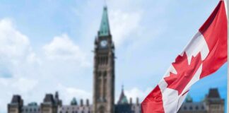 Canada’s EU Upgrade Triggers Tariff Threat Canadian flag with Parliament building in background