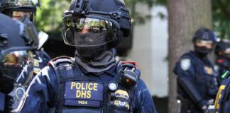 Flawed Data? Judge Stops DHS Home Visits Riot police officer in tactical gear with helmet and visor
