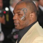 Mike Tyson in profile at an event